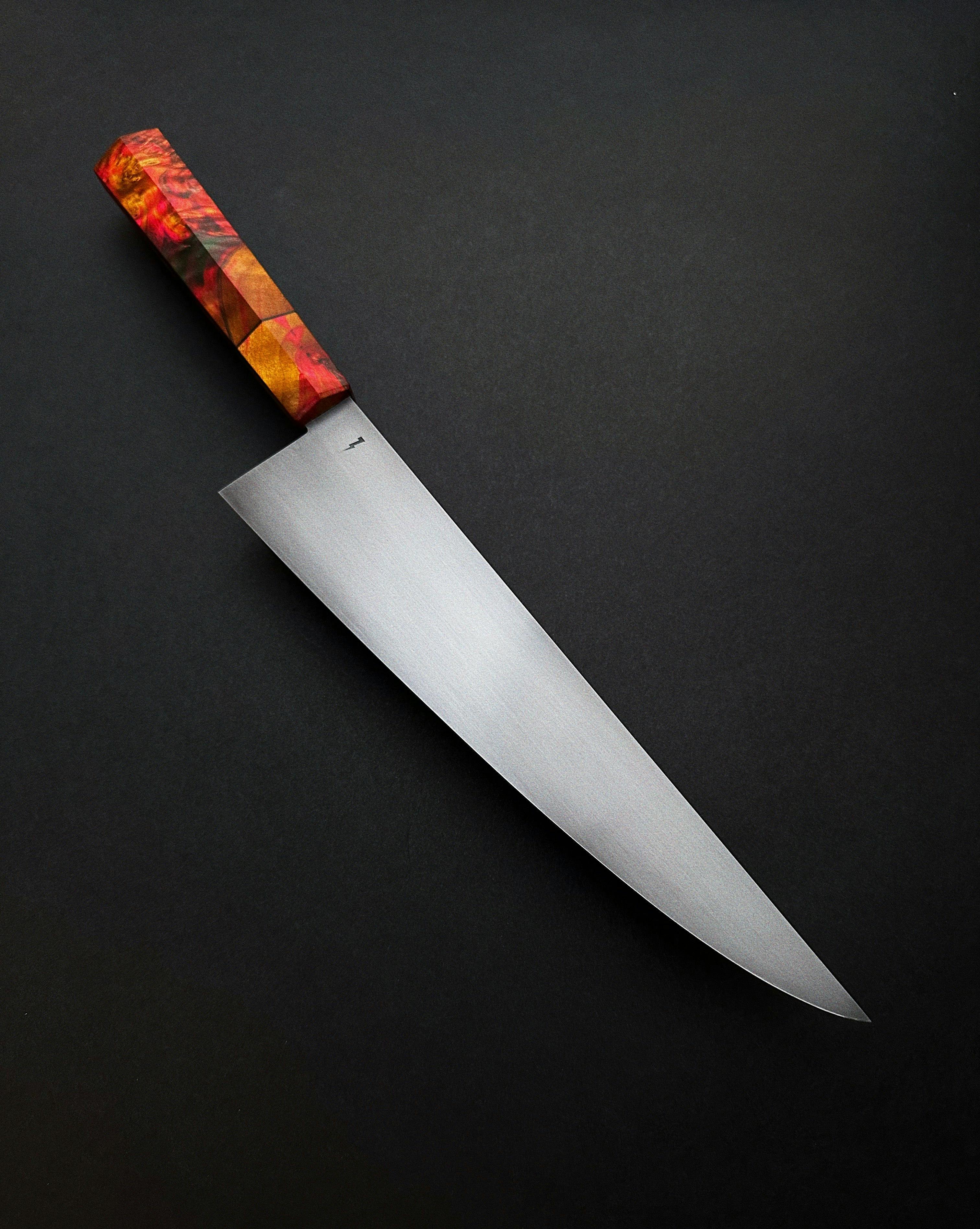 Chefs Knife w/ Birch Burl - 0ADA21B4-D568-45C6-A28A-29635744AE10