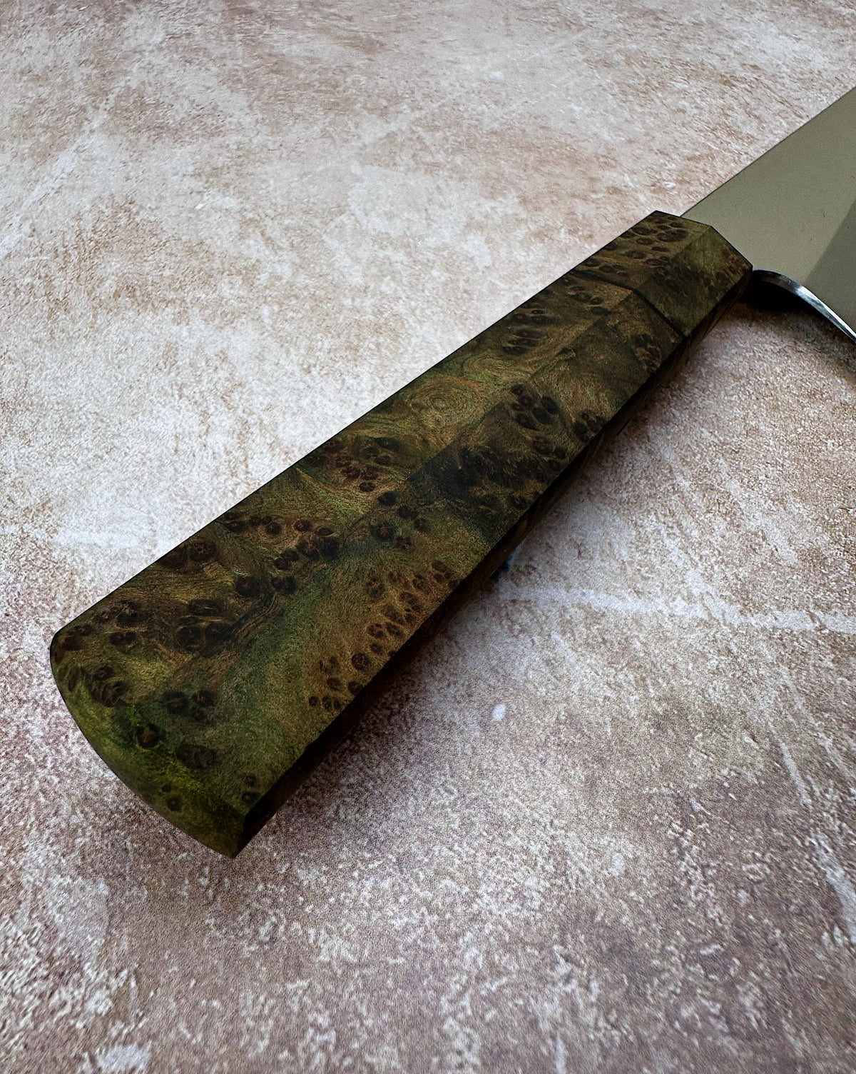 Chefs Knife w/ Black Ash Burl