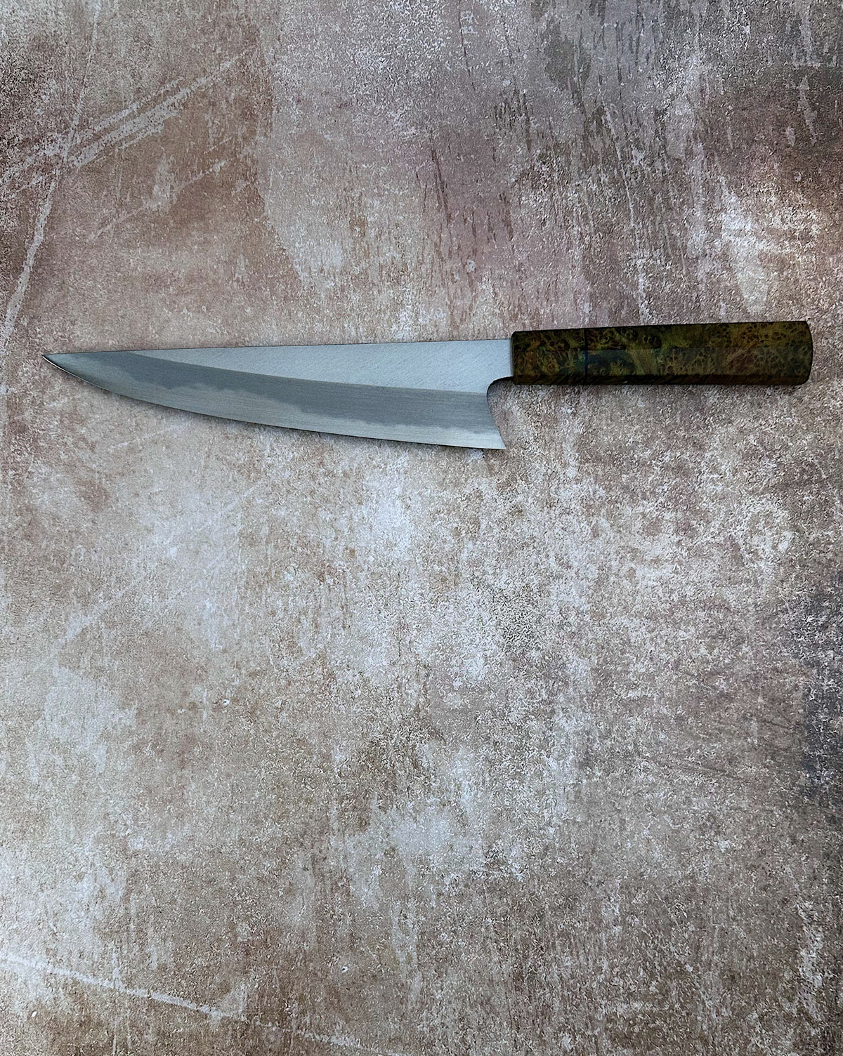 Chefs Knife w/ Black Ash Burl